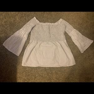 Loft Smocked Off the Shoulder Top